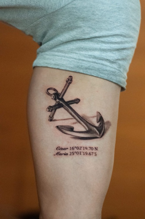 Tatuagem Âncora em realismo, feita por Leonardo Fonseca em São Luís – MA
